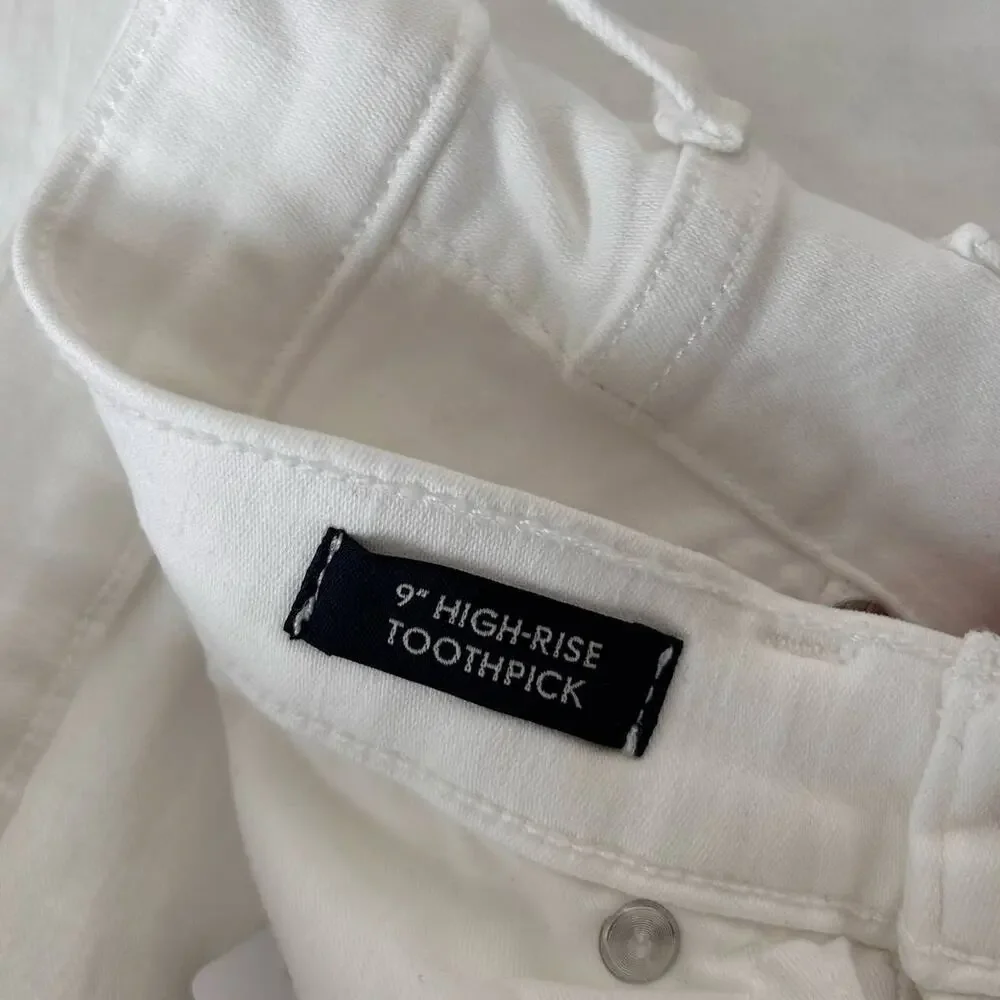 J. Crew Jeans White High Rise 9